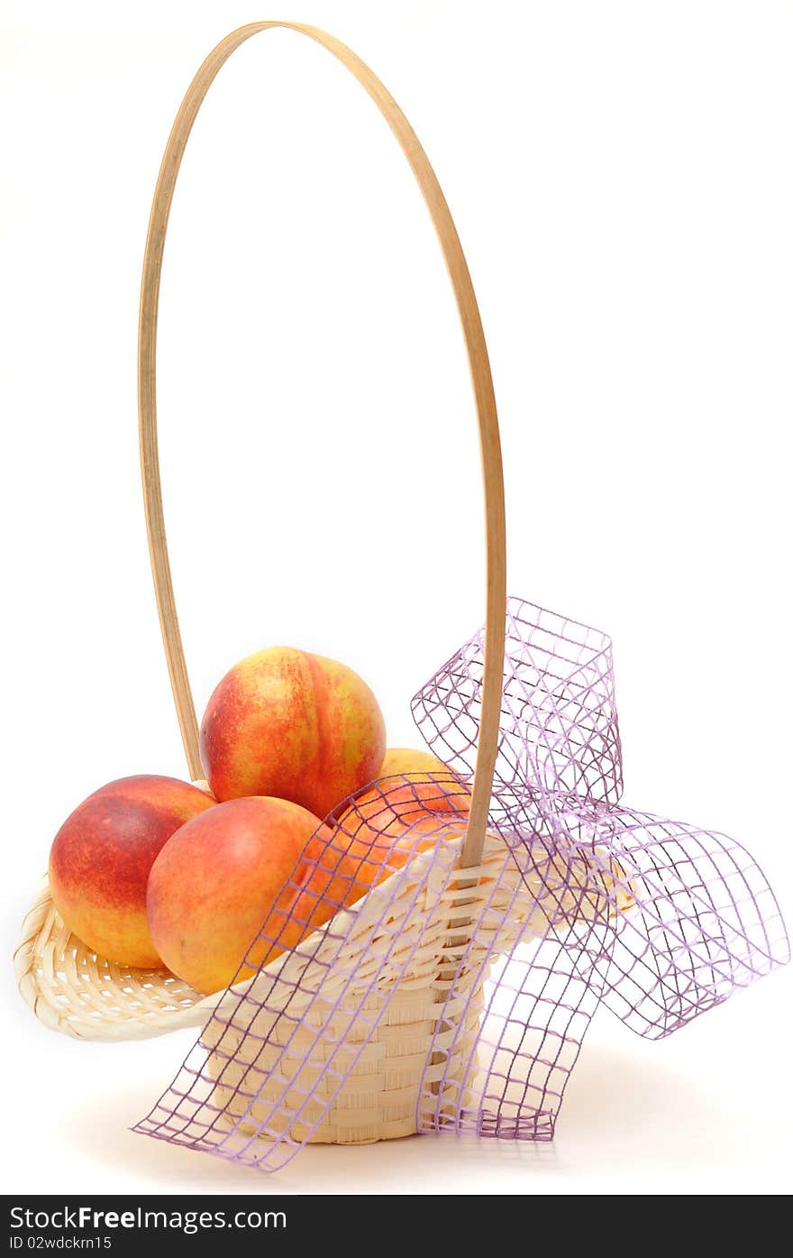 Nectarines in basket