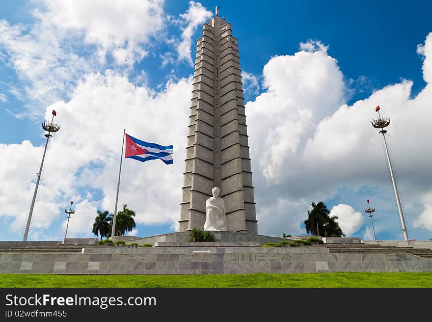 Horizontal view of the Jose Marti memorial in Revolution Square at Havana, Cuba. Horizontal view of the Jose Marti memorial in Revolution Square at Havana, Cuba