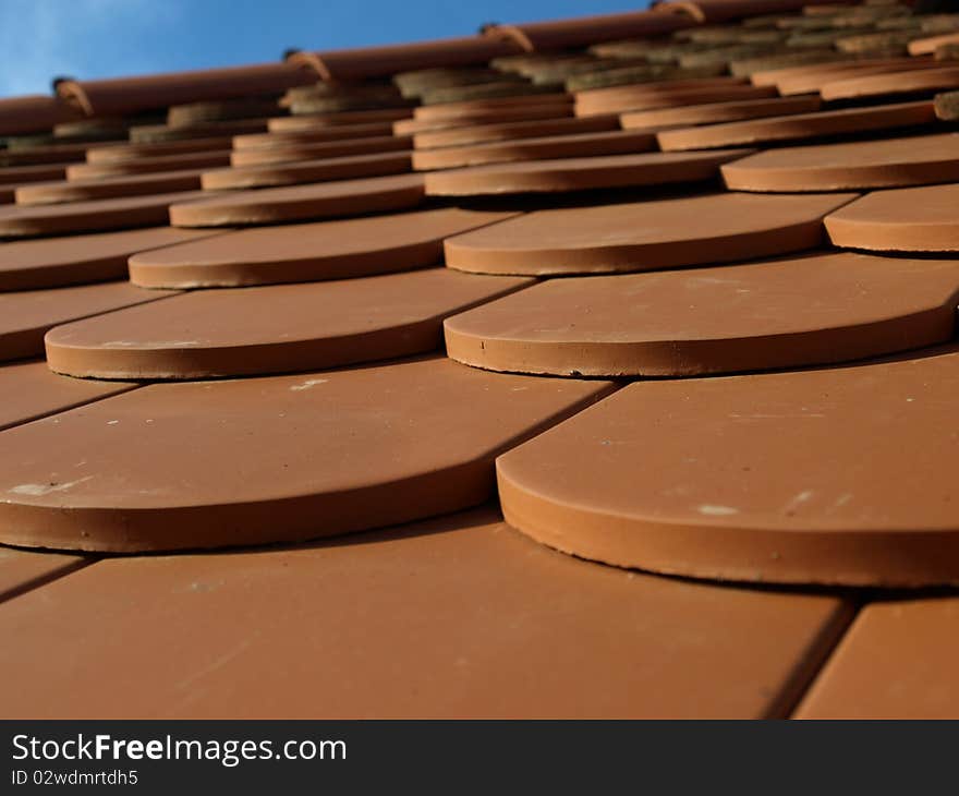 Close-up of a roof in germany with special shingles. Close-up of a roof in germany with special shingles