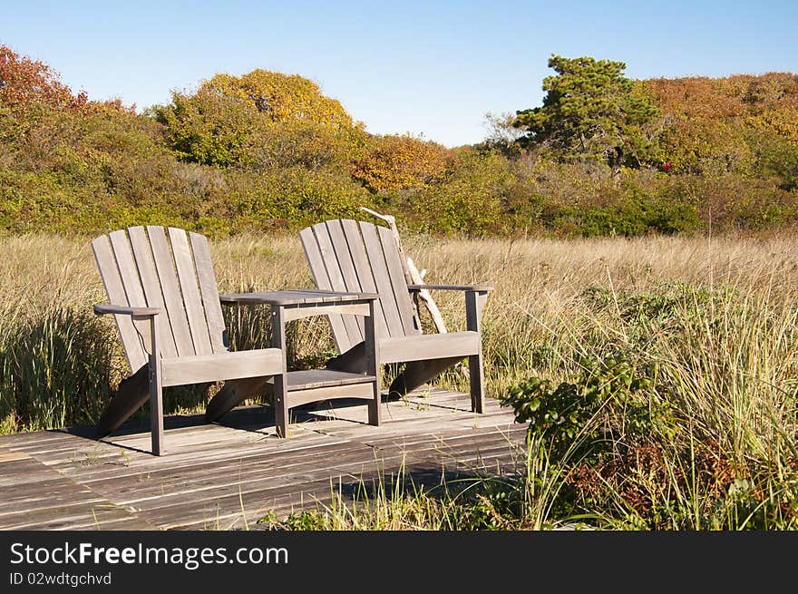 share print email Stock photo : Adirondack Chairs