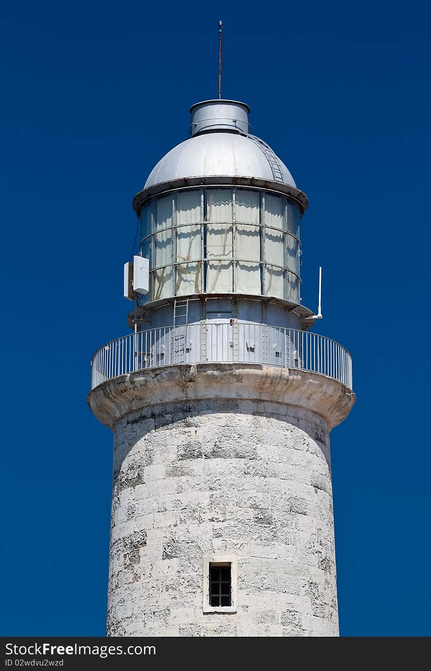 The lighthouse of El Morro in Havana, Cuba