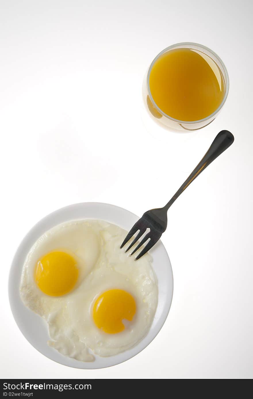 Breakfast Eggs And Orange Juice