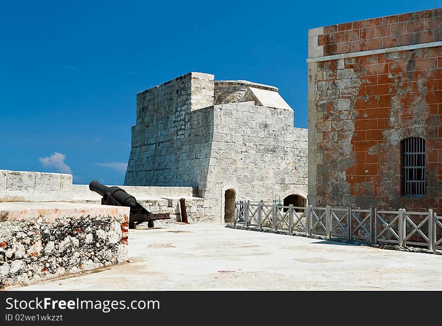 Detail Of The Fortress Of El Morro In Havana, Cuba