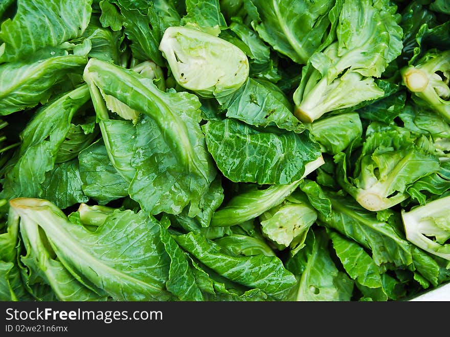 Many Of Small Lettuce In Fresh Market