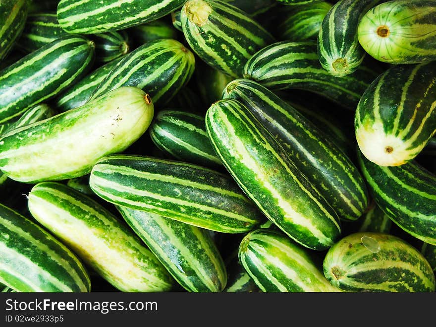 Many Of Cucumber In Fresh Market