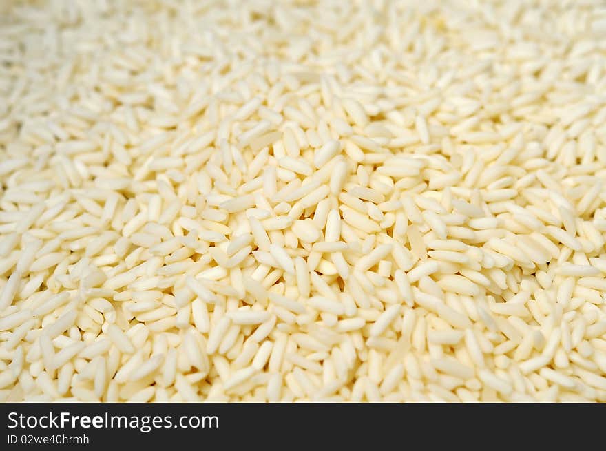 Macro of white glutinous rice