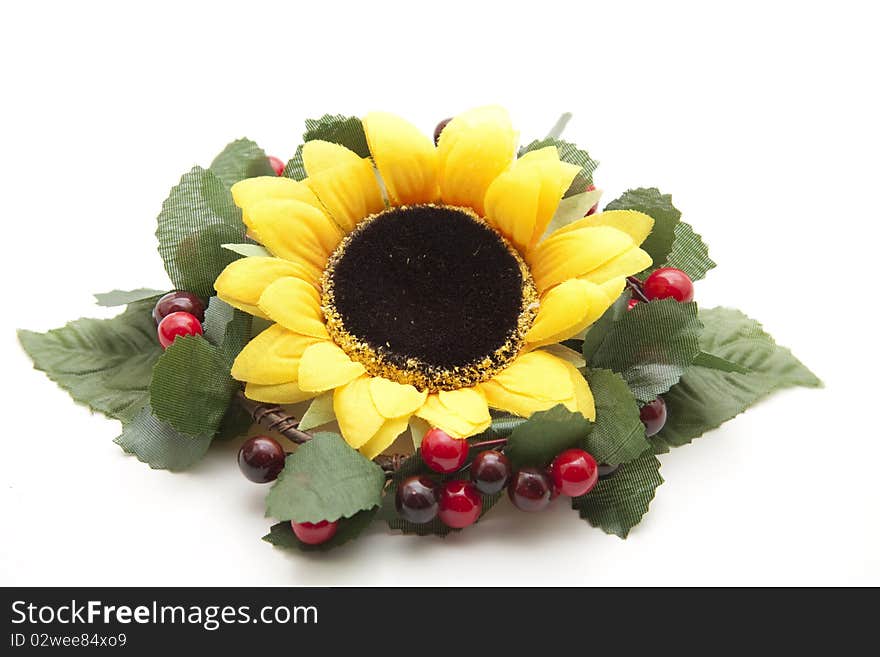 Wreath with sunflower