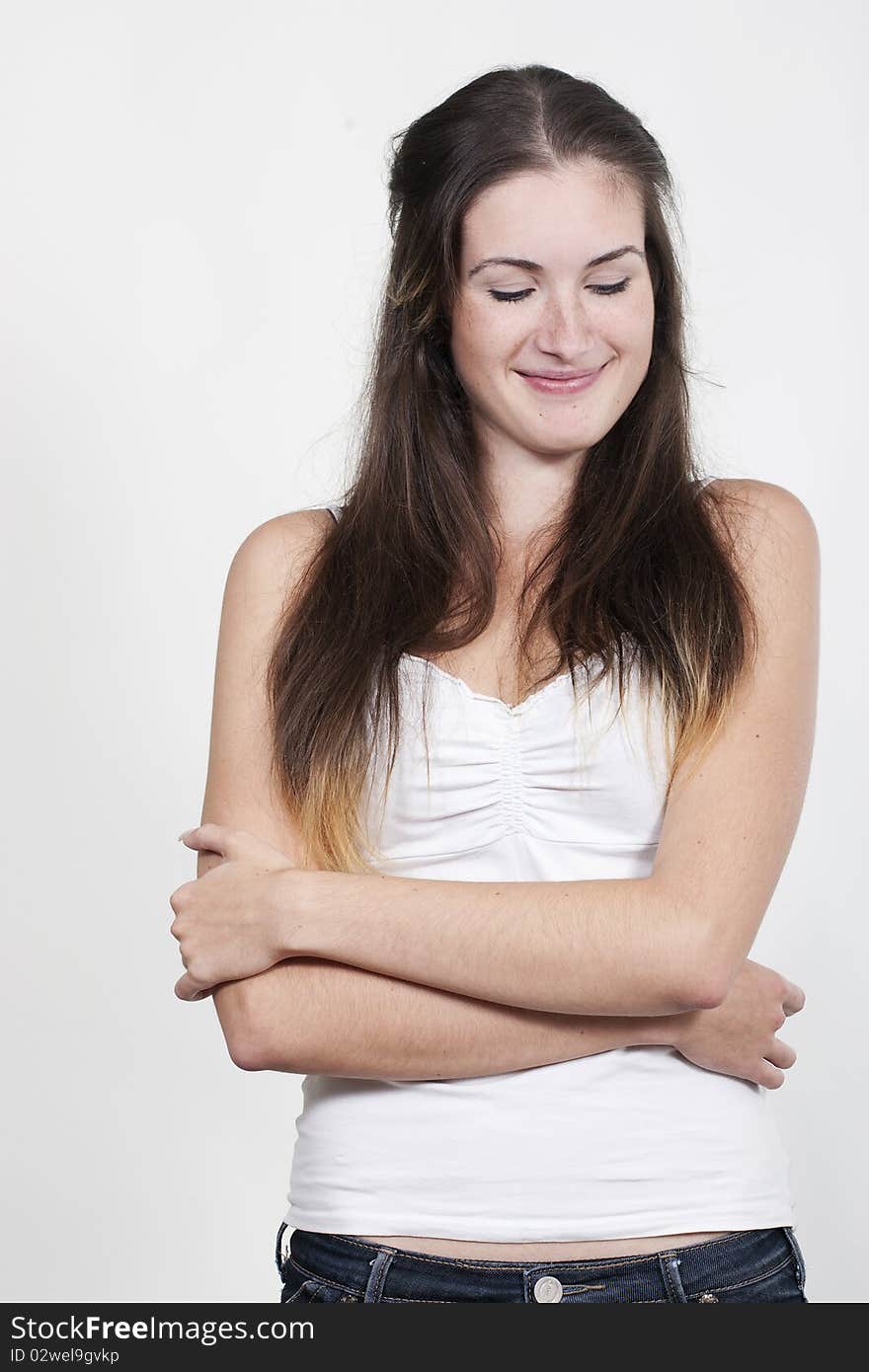 Portrait Of Beautiful Young Woman