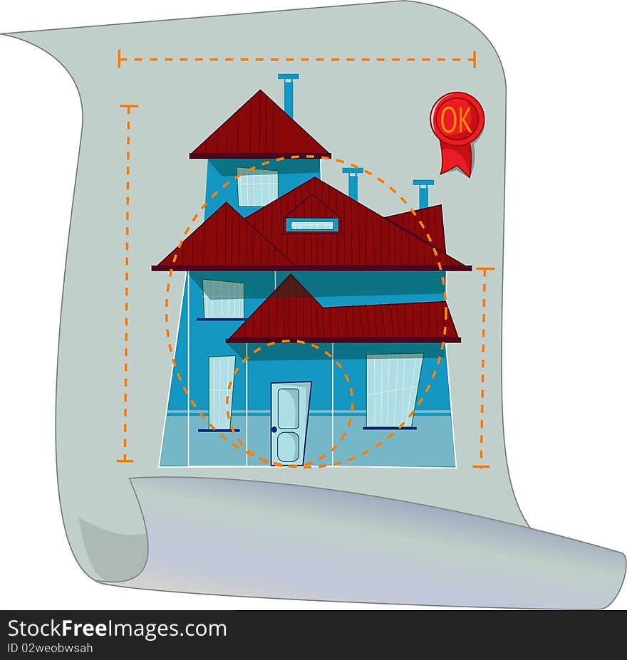 The design of a house. The design of a house