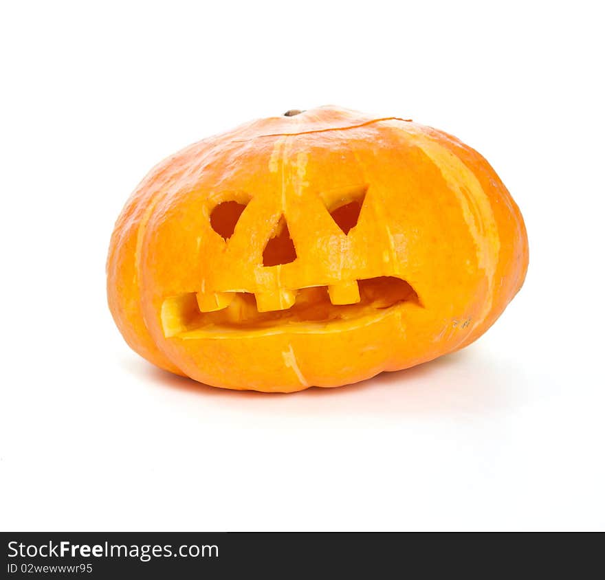 Jack-o-lantern pumpkin isolated