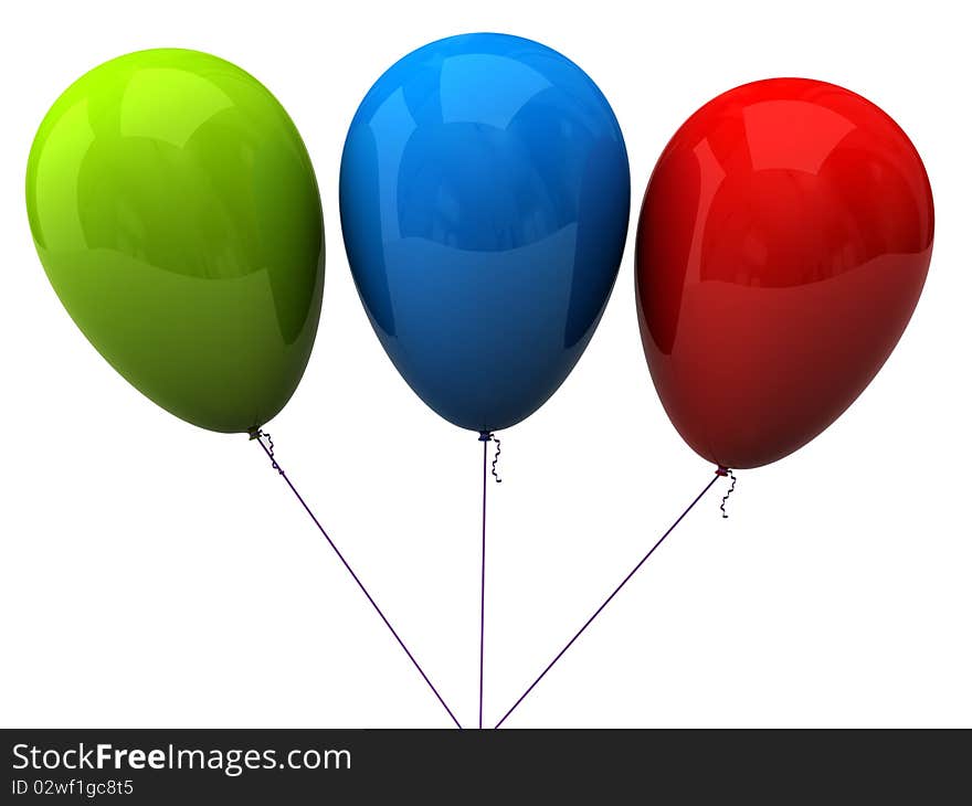 Three balloons