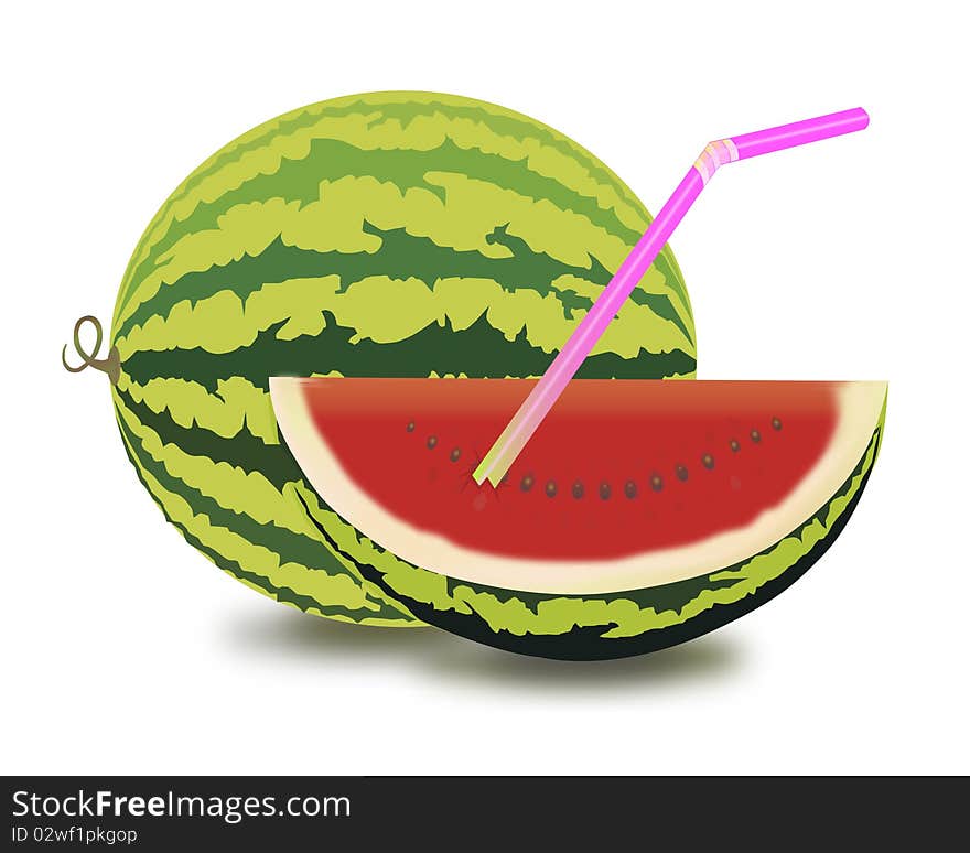 Watermelon isolated on white background