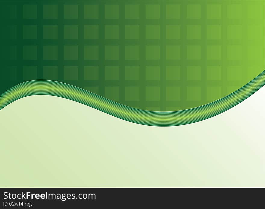 The green background with elements for presentation