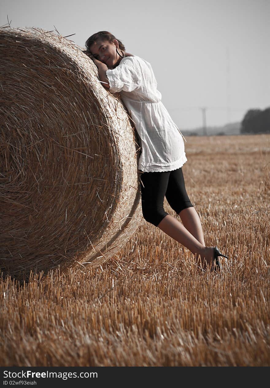 Woman On Field