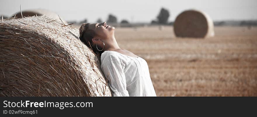 Woman On Field