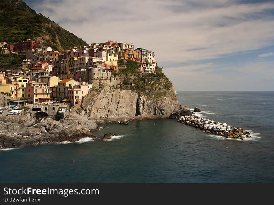 Colorful Manarola village in the Italy. Colorful Manarola village in the Italy