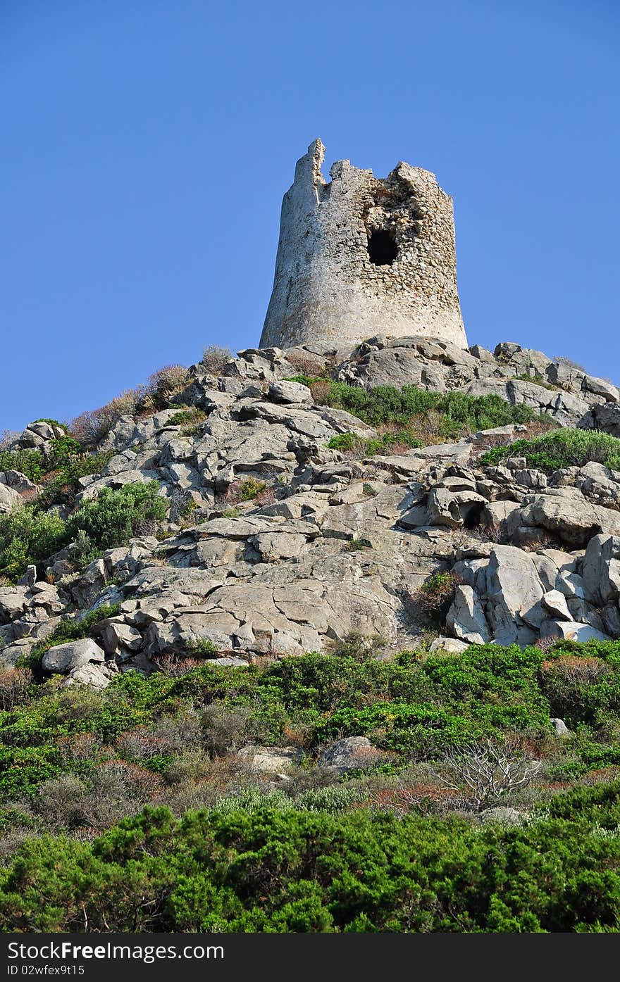 Spanish watchtower in Sardinia