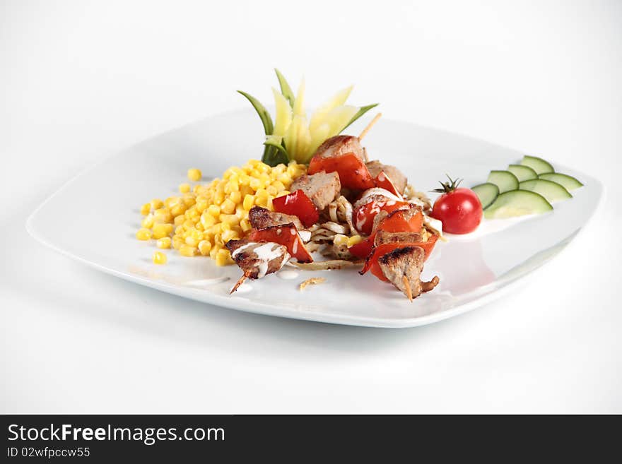 Mexican Salad On A White Plate