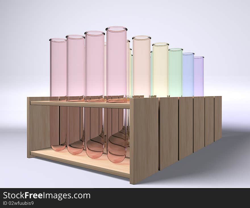 Multi colour test tubes