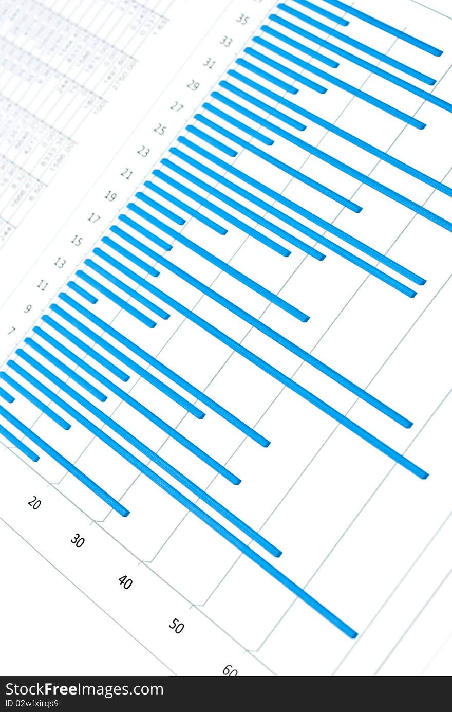 Business still-life with blue charts and numbers. Business still-life with blue charts and numbers