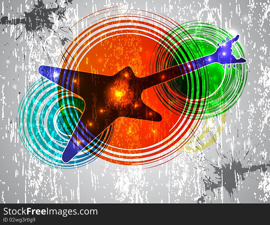 Grunge guitar background. Vector illustration