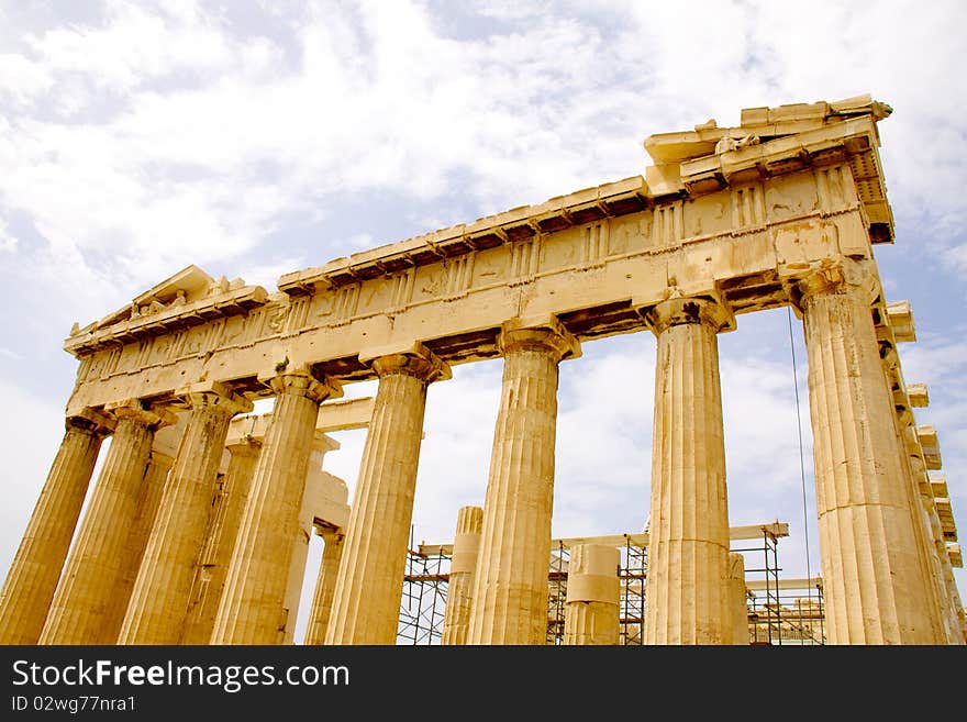 The Parthenon, in Athens Akropolis, Greece, EU