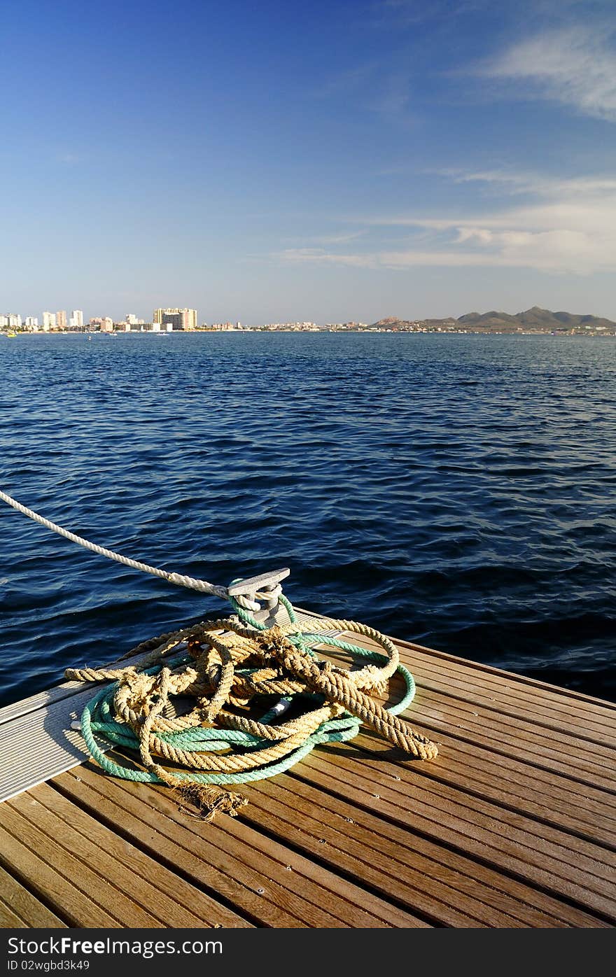 Wooden pier to the sea,  loved the abstract view of ropes etc. Wooden pier to the sea,  loved the abstract view of ropes etc