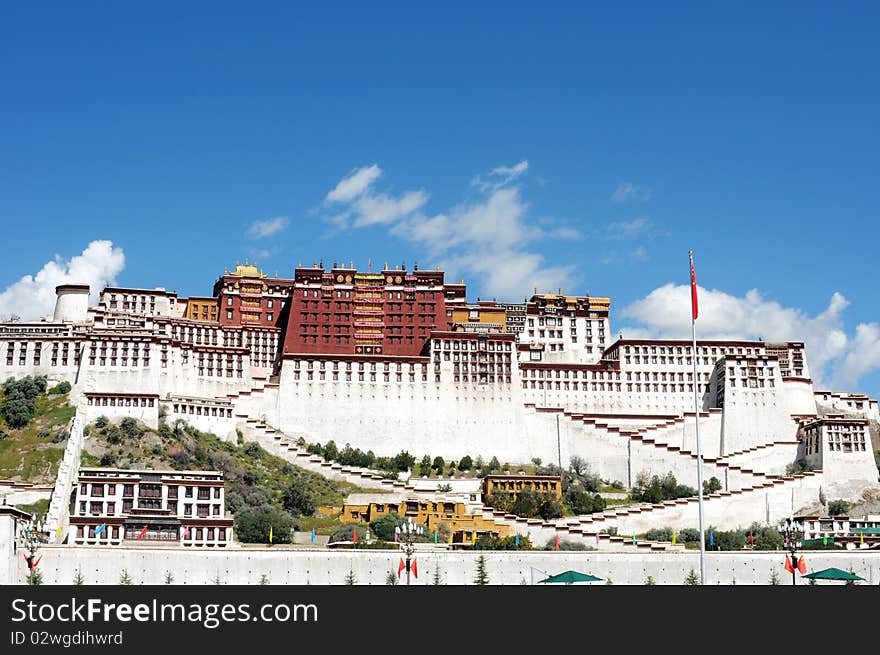 Scenery of the famous Potala Palace in Lhasa,Tibet.