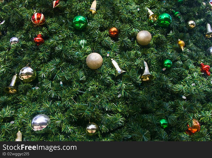 Christmas decorations on a tree. Christmas decorations on a tree