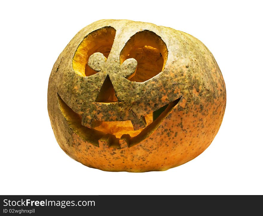 Halloween pumpkin isolated on white