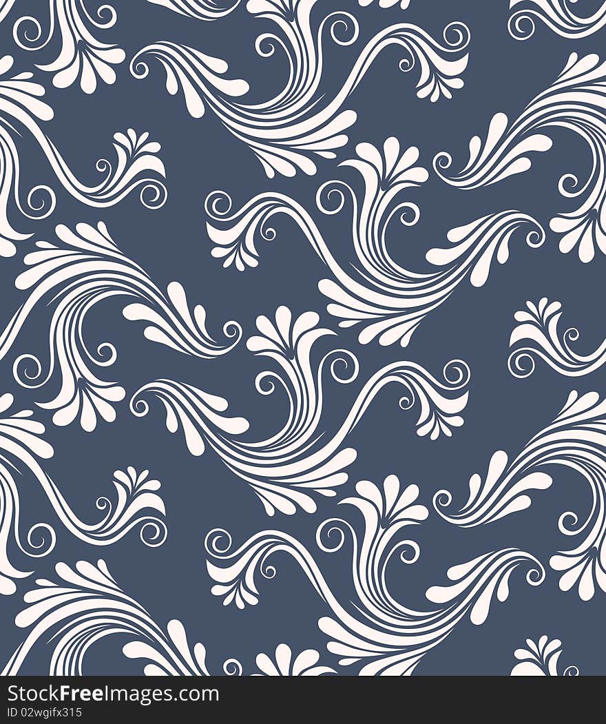 Seamless vintage floral pattern,  format. Seamless vintage floral pattern,  format