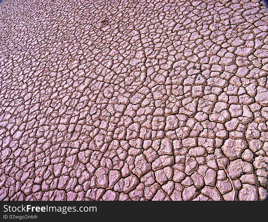 A dry salt pan in Namibia