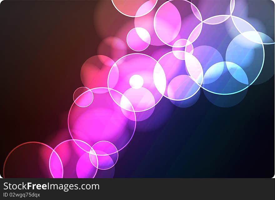 Glowing abstract background with stars