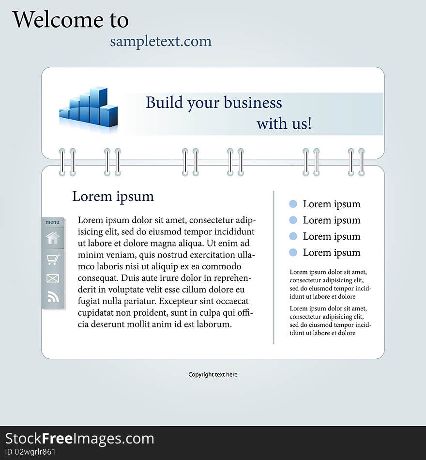 Business website template. Vector illustration