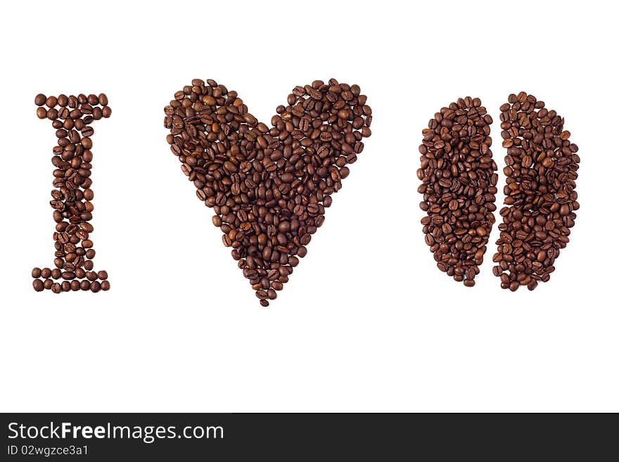 I love coffee sign