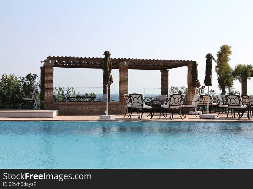 Restaurant by the pool