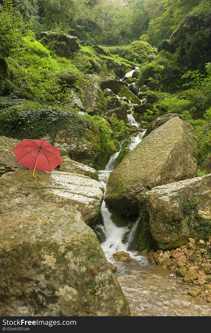 Red umbrella