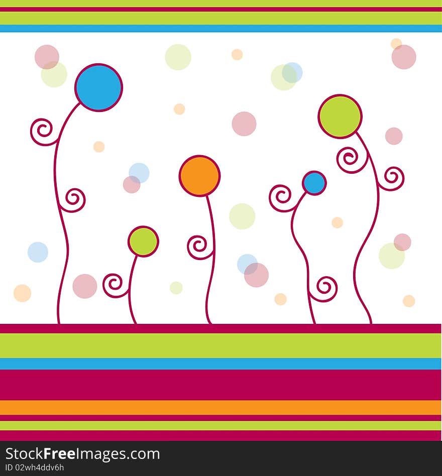 Colorful abstract vector card. illustration.