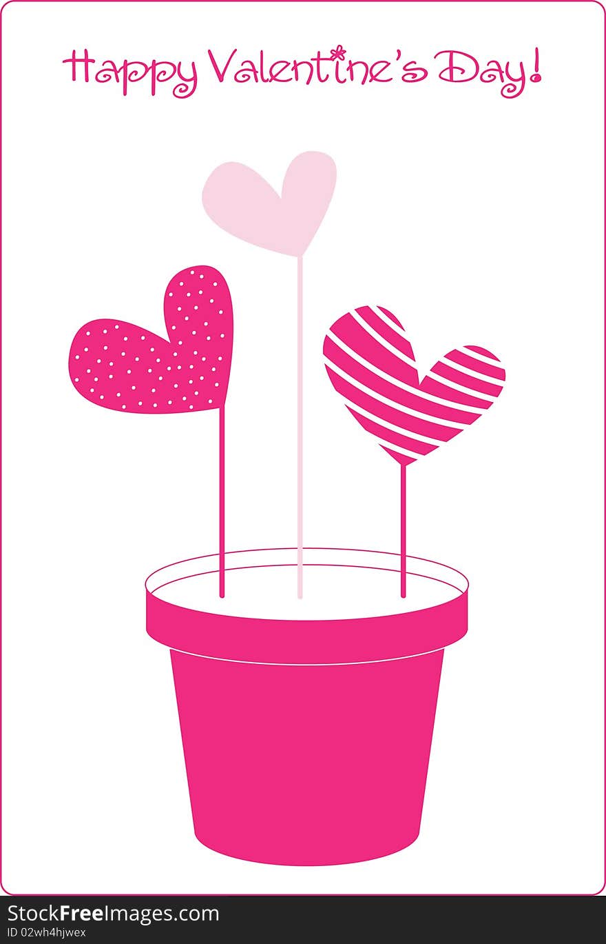 Happy valentine's day vector card