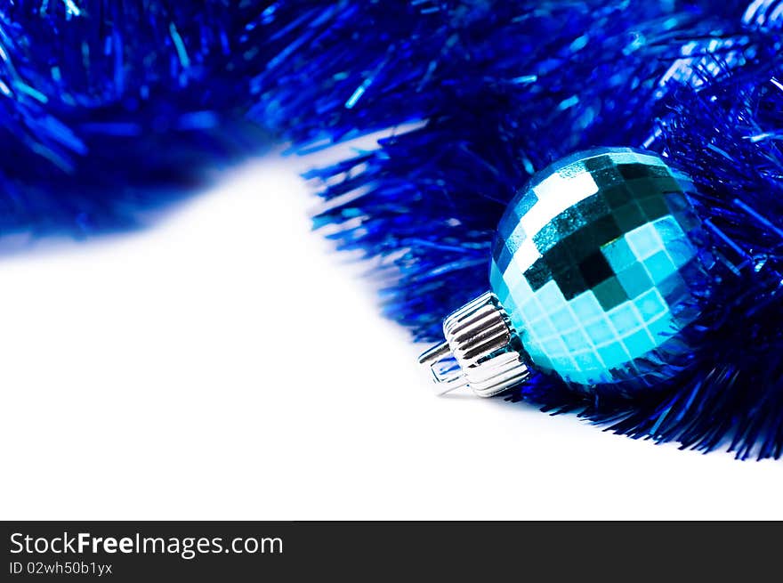 Abstract christmas decoration. Macro studio shot.