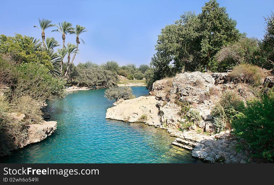 Landscape with water and rocks