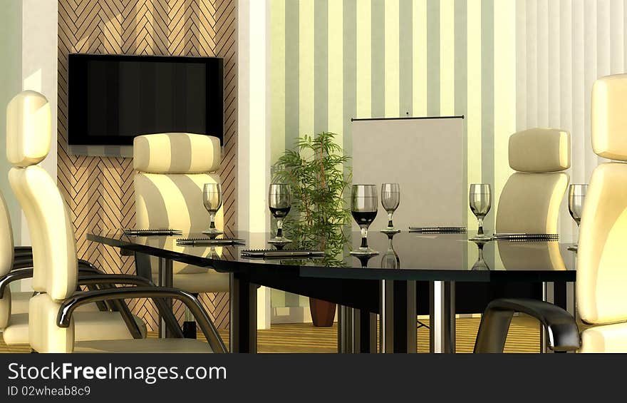 Interior design for modern meeting room