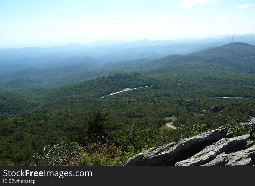 Along the trail at Grandfather mountain in North Carolina. Along the trail at Grandfather mountain in North Carolina