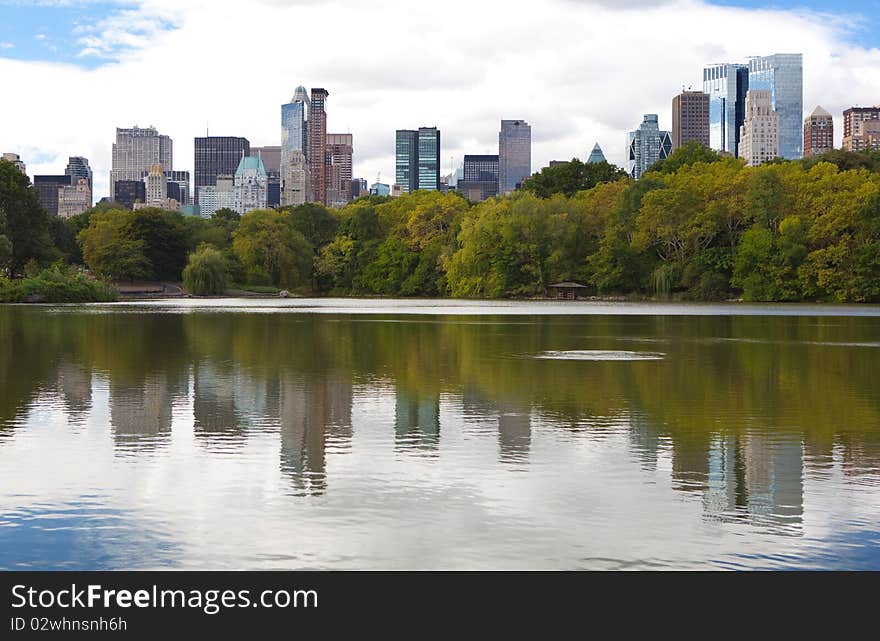 Midtown buildings from Central Park. Midtown buildings from Central Park