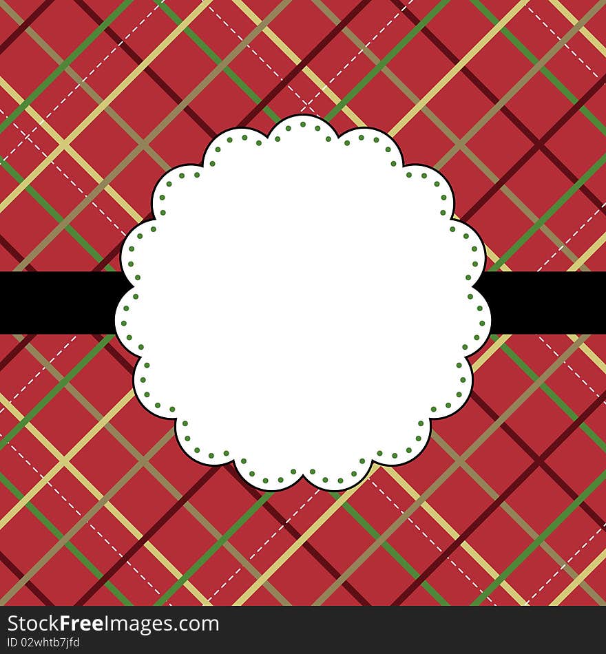 Template frame design for xmas card