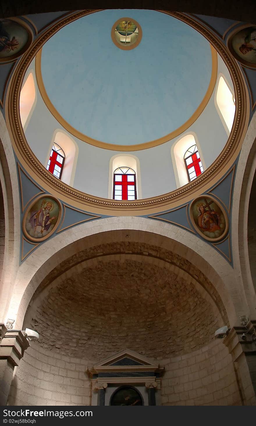 The shrine of our Lord's first miracle at the wedding in Cana of Galilee, Custodia di Terra Santa, Israel. The shrine of our Lord's first miracle at the wedding in Cana of Galilee, Custodia di Terra Santa, Israel