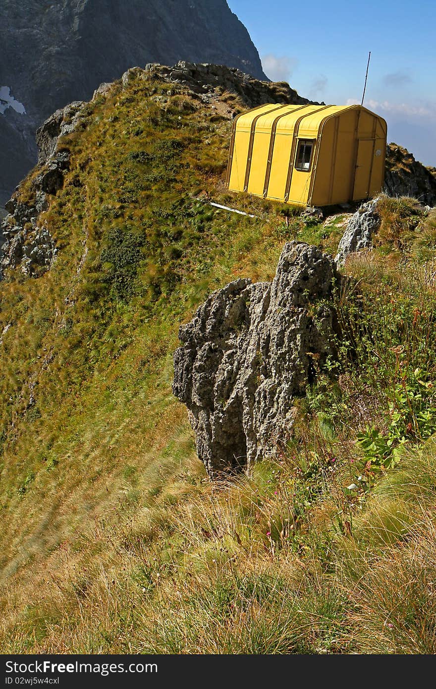 Bivouac Festa at 2320 meters on the sea-level, near Galinera Pass, Brixia province, Lombardy region, Italy