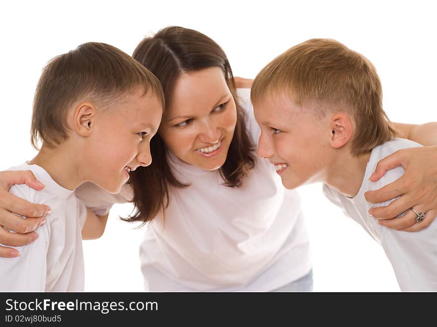 Young mother with  children