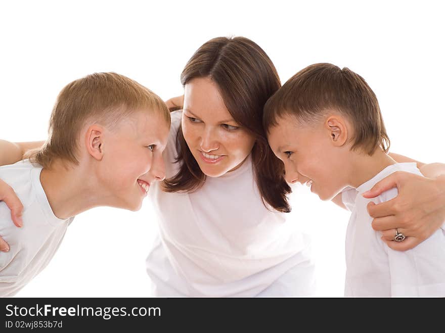 Young Mother With Children