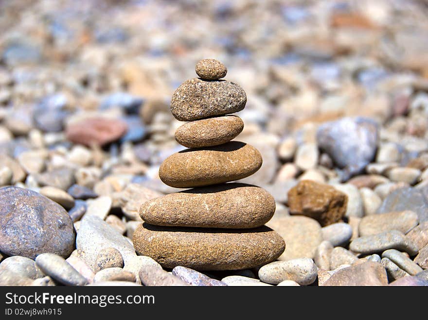 Pyramid from the stones built on hierarchy